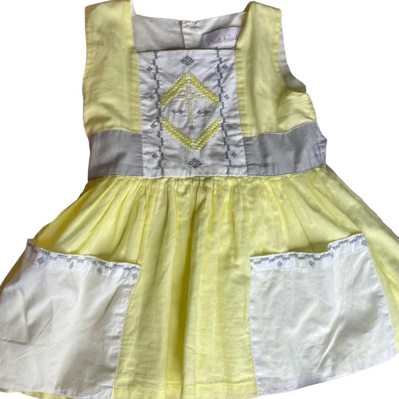 Well Dressed Wolf Yellow/Gray Cross Tunic Set- 3T - Picture 8 of 16